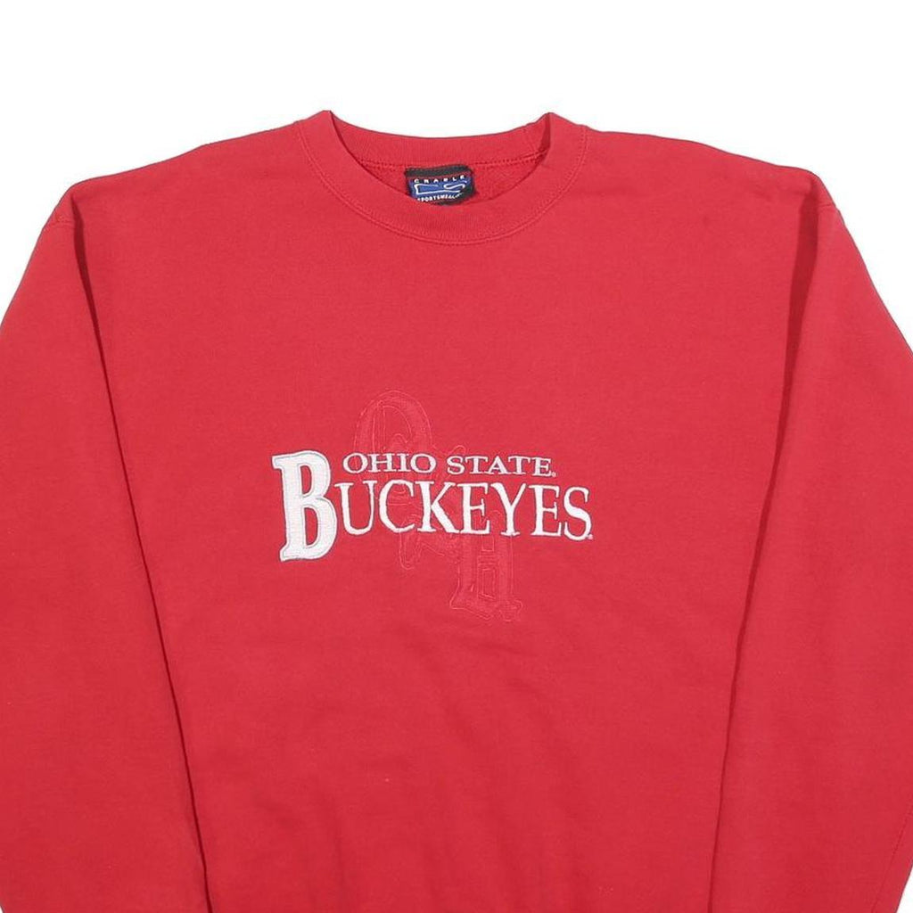 CRABLE SPORTSWEAR Mens Red Ohio State Buckeyes Crew Neck L Sweatshirt Cotton