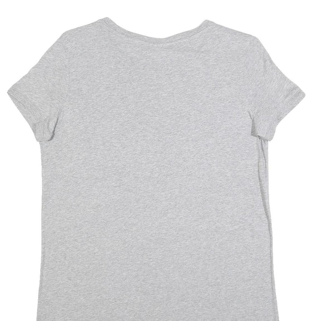 REEBOK Womens Grey Cotton Classic Logo Mini Dress Short Sleeve M Casual Summer