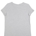 REEBOK Womens Grey Cotton Classic Logo Mini Dress Short Sleeve M Casual Summer