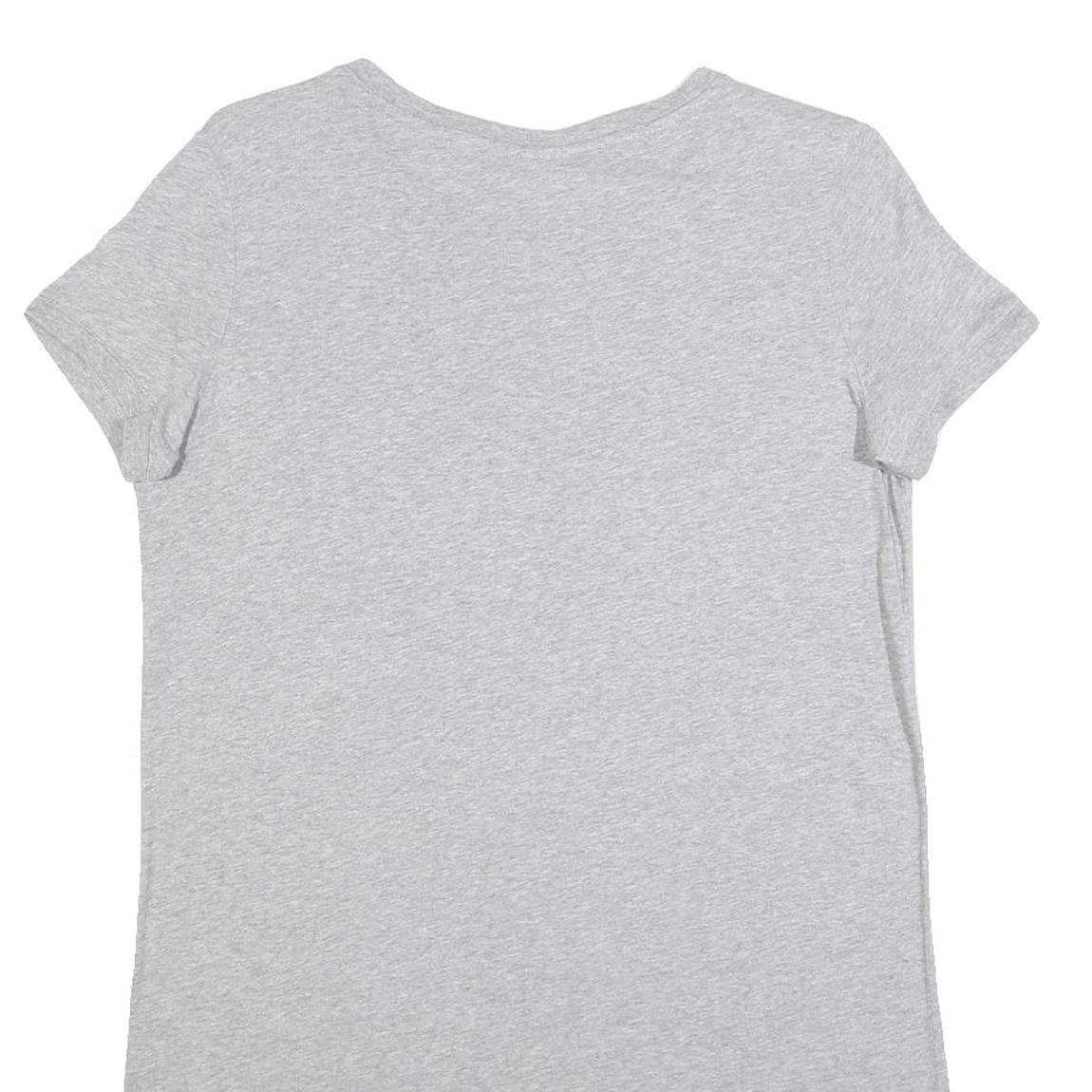 REEBOK Womens Grey Cotton Classic Logo Mini Dress Short Sleeve M Casual Summer