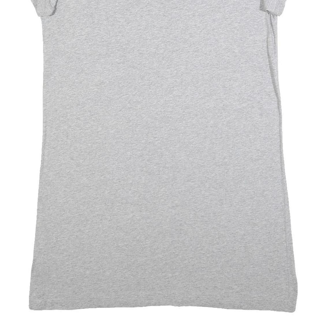 REEBOK Womens Grey Cotton Classic Logo Mini Dress Short Sleeve M Casual Summer