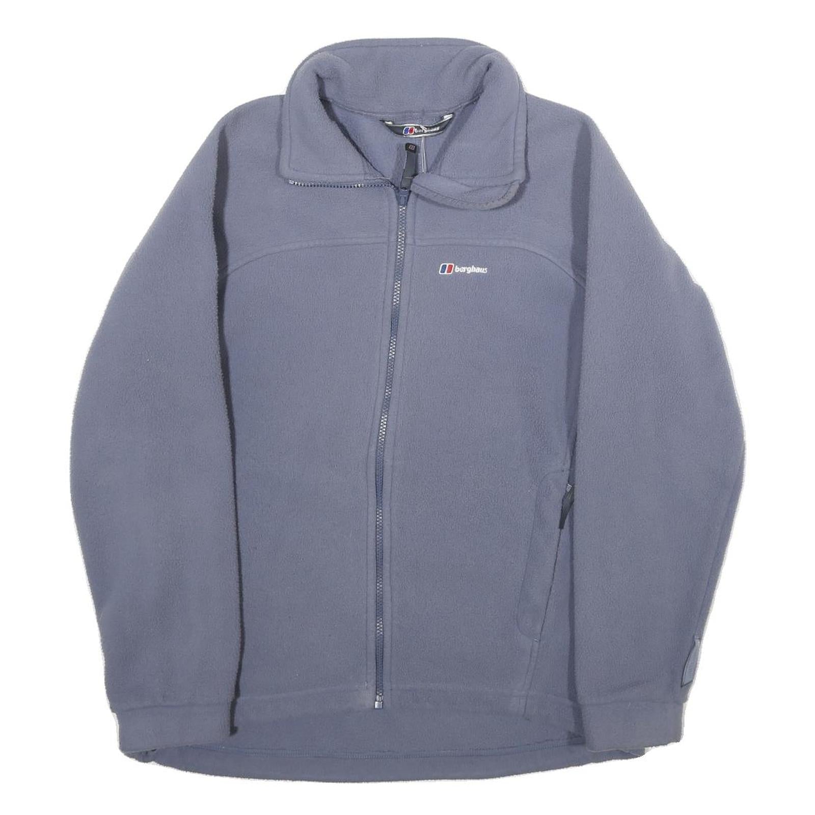 BERGHAUS Womens Blue Grey Zip Fleece Jacket XL Polyester Outdoor Casual Warm
