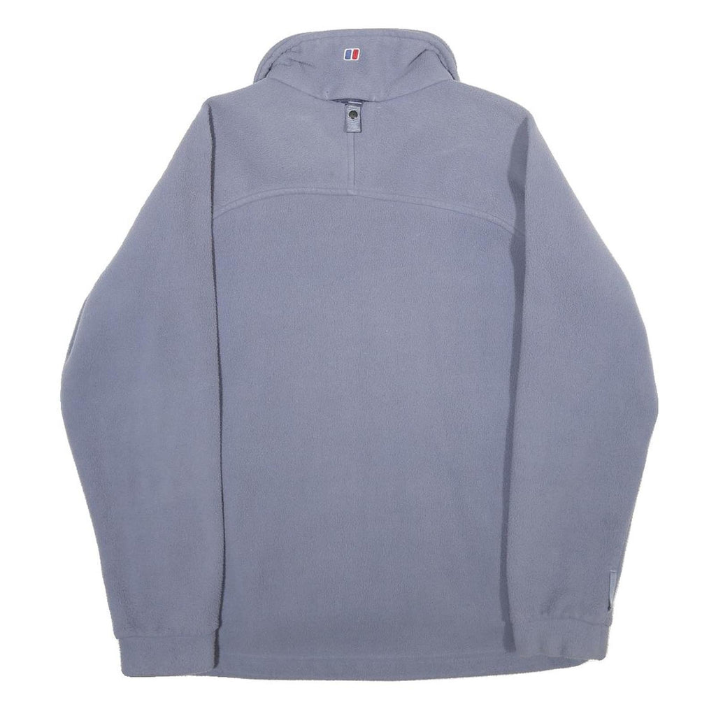 BERGHAUS Womens Blue Grey Zip Fleece Jacket XL Polyester Outdoor Casual Warm