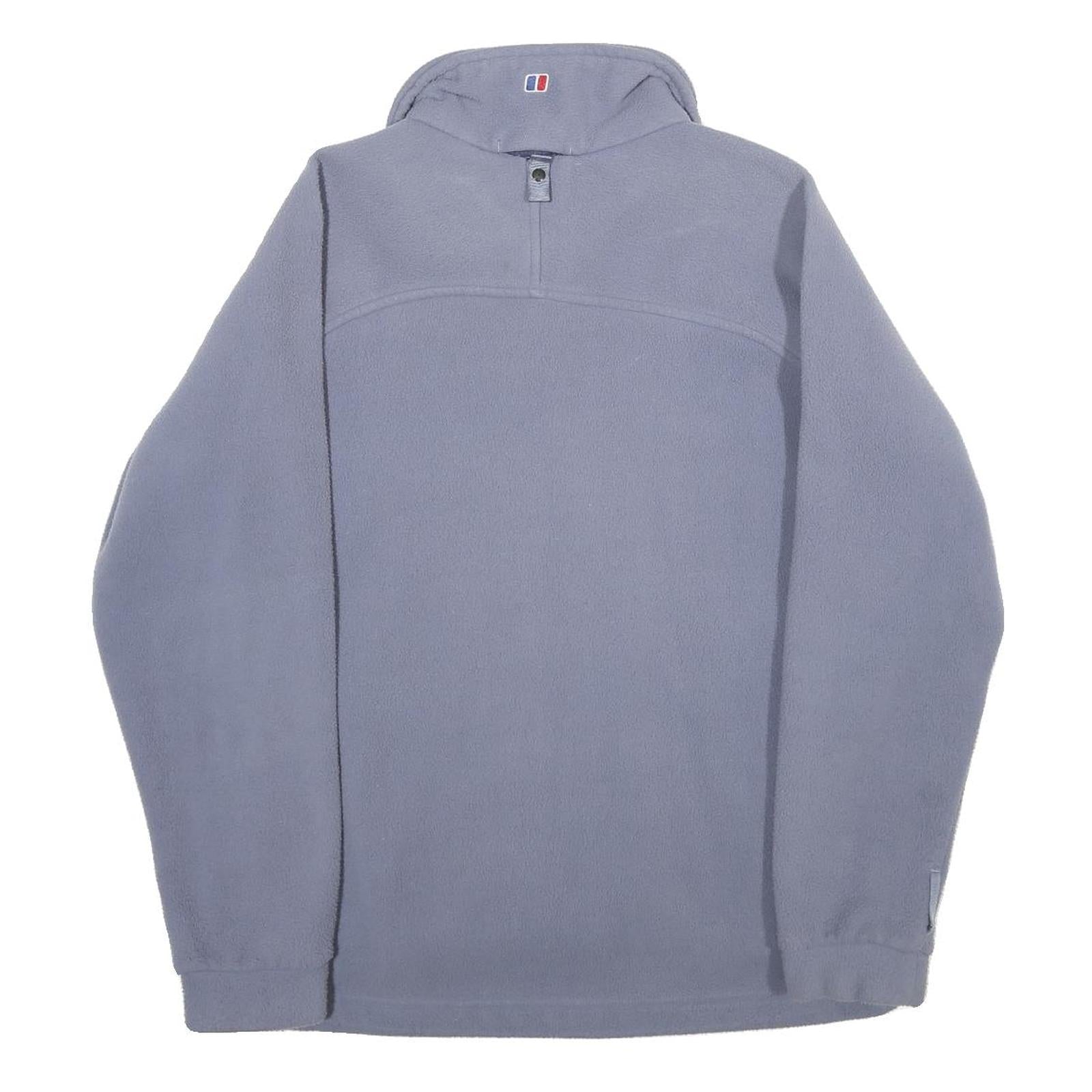 BERGHAUS Womens Blue Grey Zip Fleece Jacket XL Polyester Outdoor Casual Warm