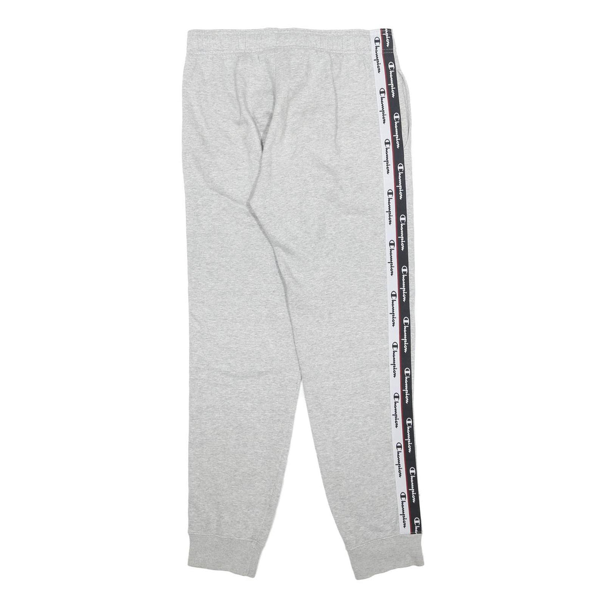 CHAMPION Mens Joggers Grey & Black Slim Tapered S W29 L29 Logo Tape