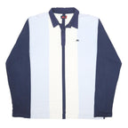 KAPPA Mens Blue & White Long Sleeve Striped Polo Shirt 2XL Casual Cotton
