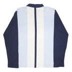 KAPPA Mens Blue & White Long Sleeve Striped Polo Shirt 2XL Casual Cotton