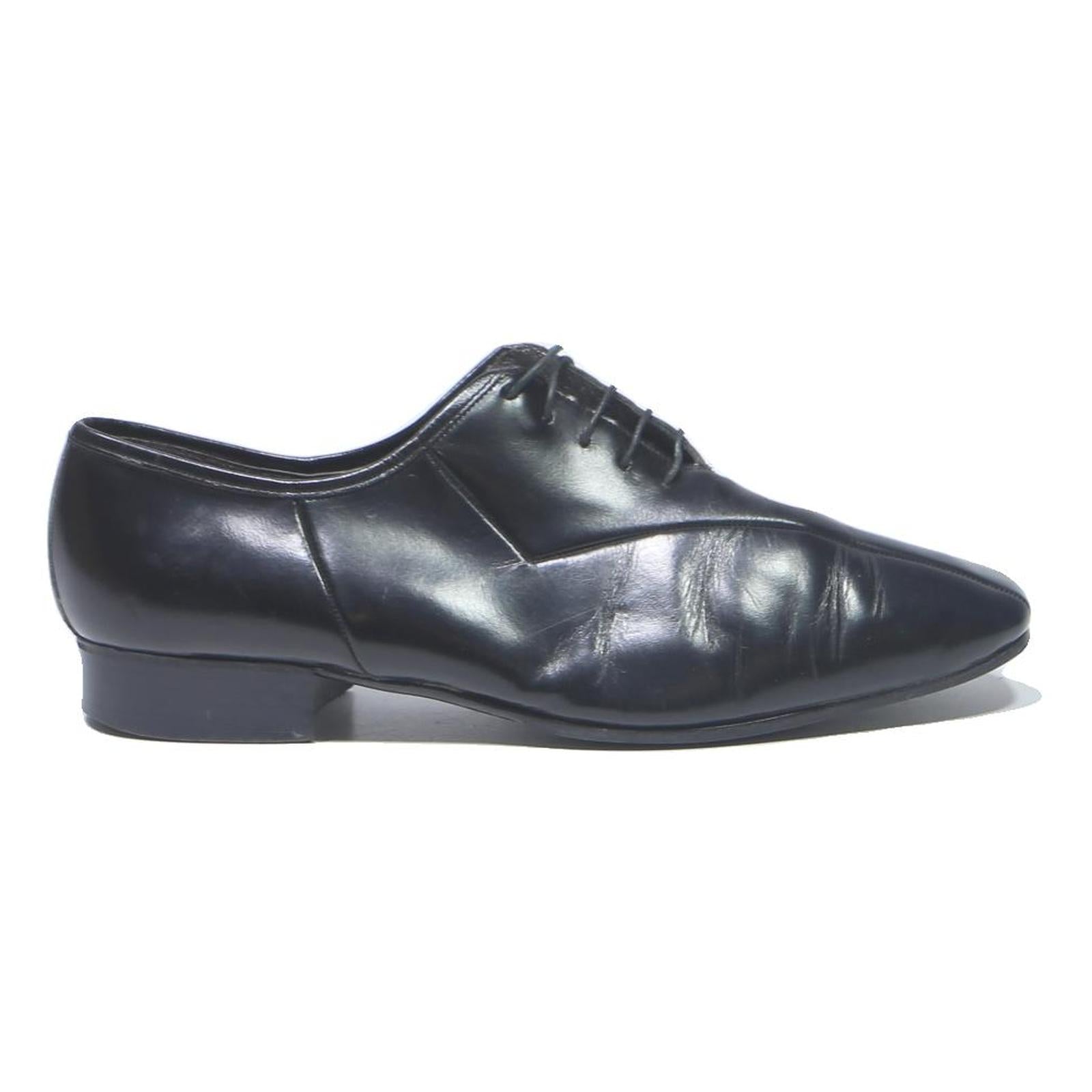 BENELLI Mens Leather Lace-Up Dress Shoes Black UK 8 Formal Classic Elegant