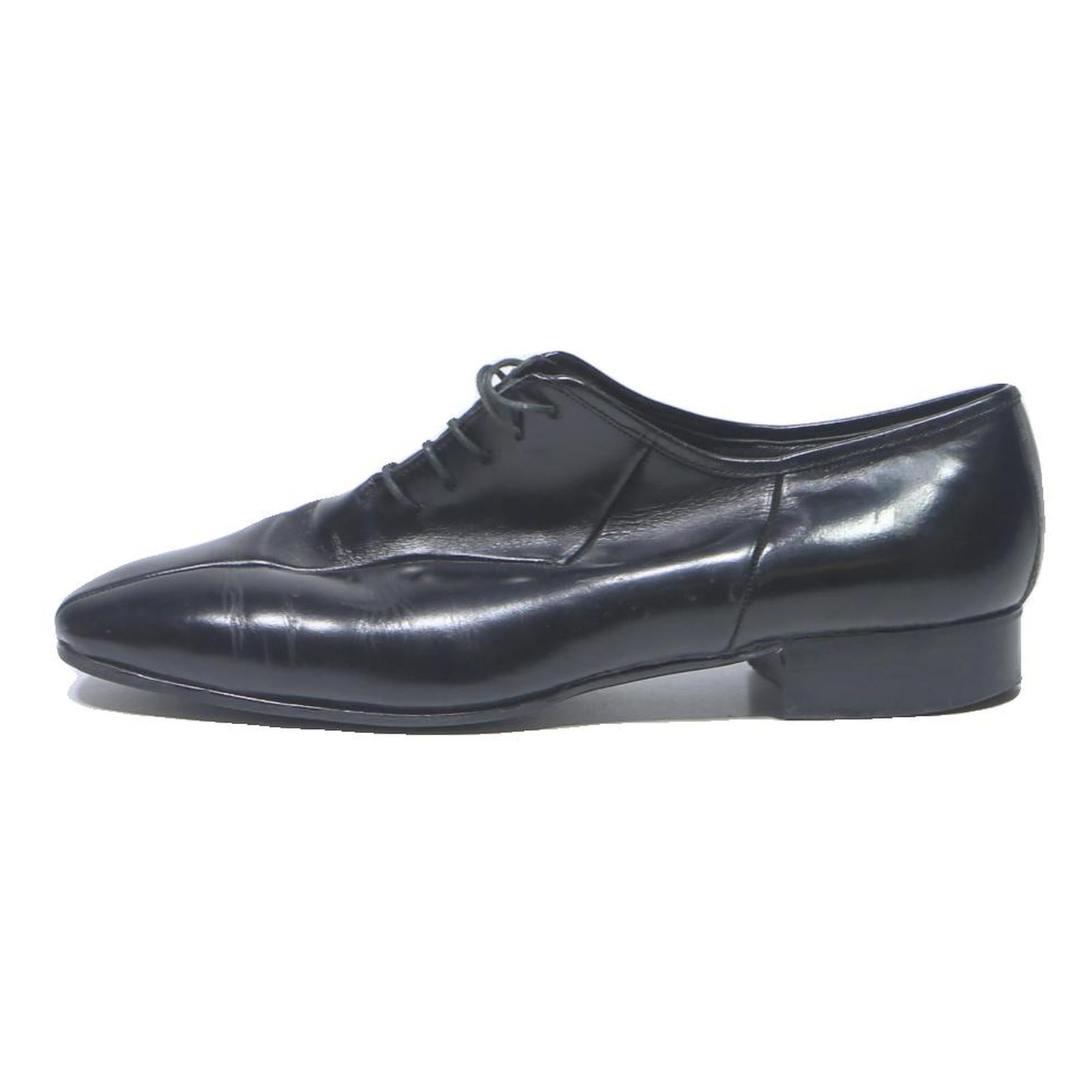 BENELLI Mens Leather Lace-Up Dress Shoes Black UK 8 Formal Classic Elegant