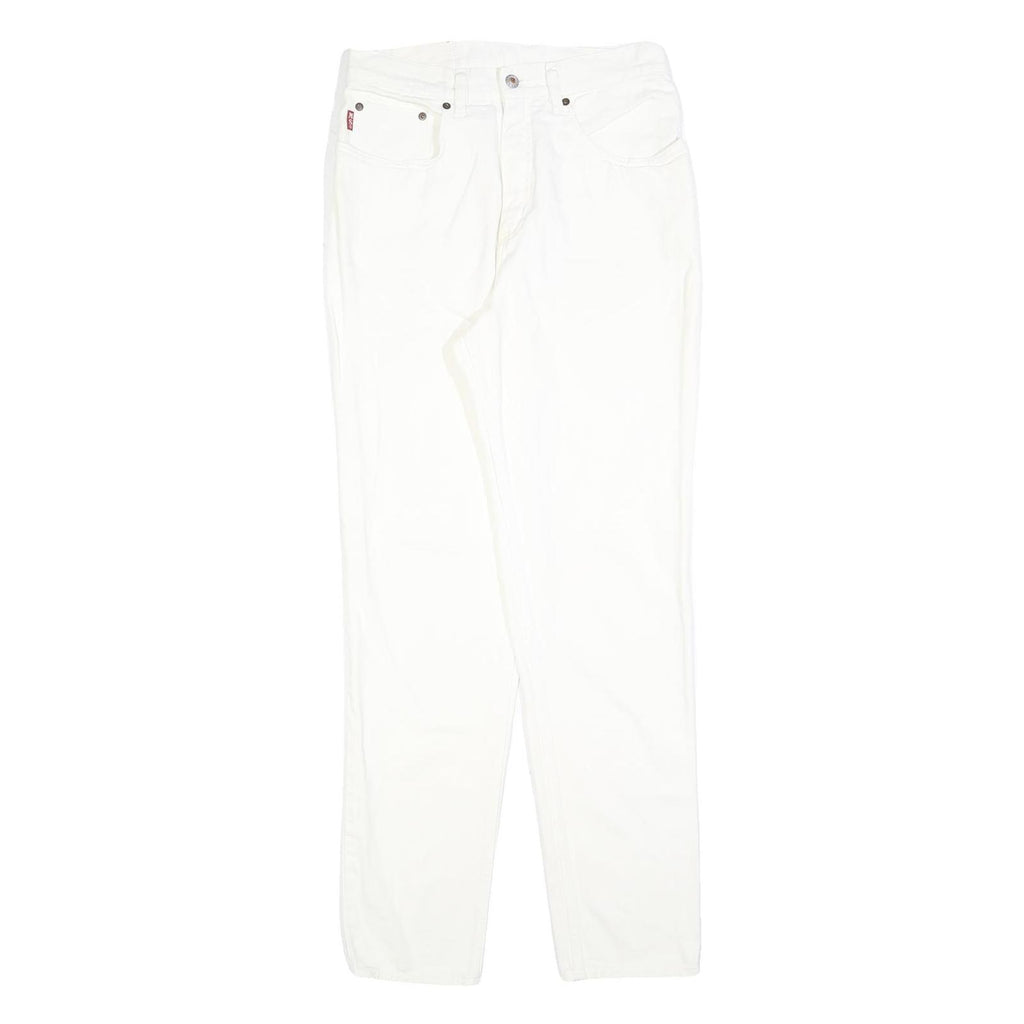 MARCEL SCHEINER Womens White Regular Fit Straight Denim Jeans Cotton Blend W28