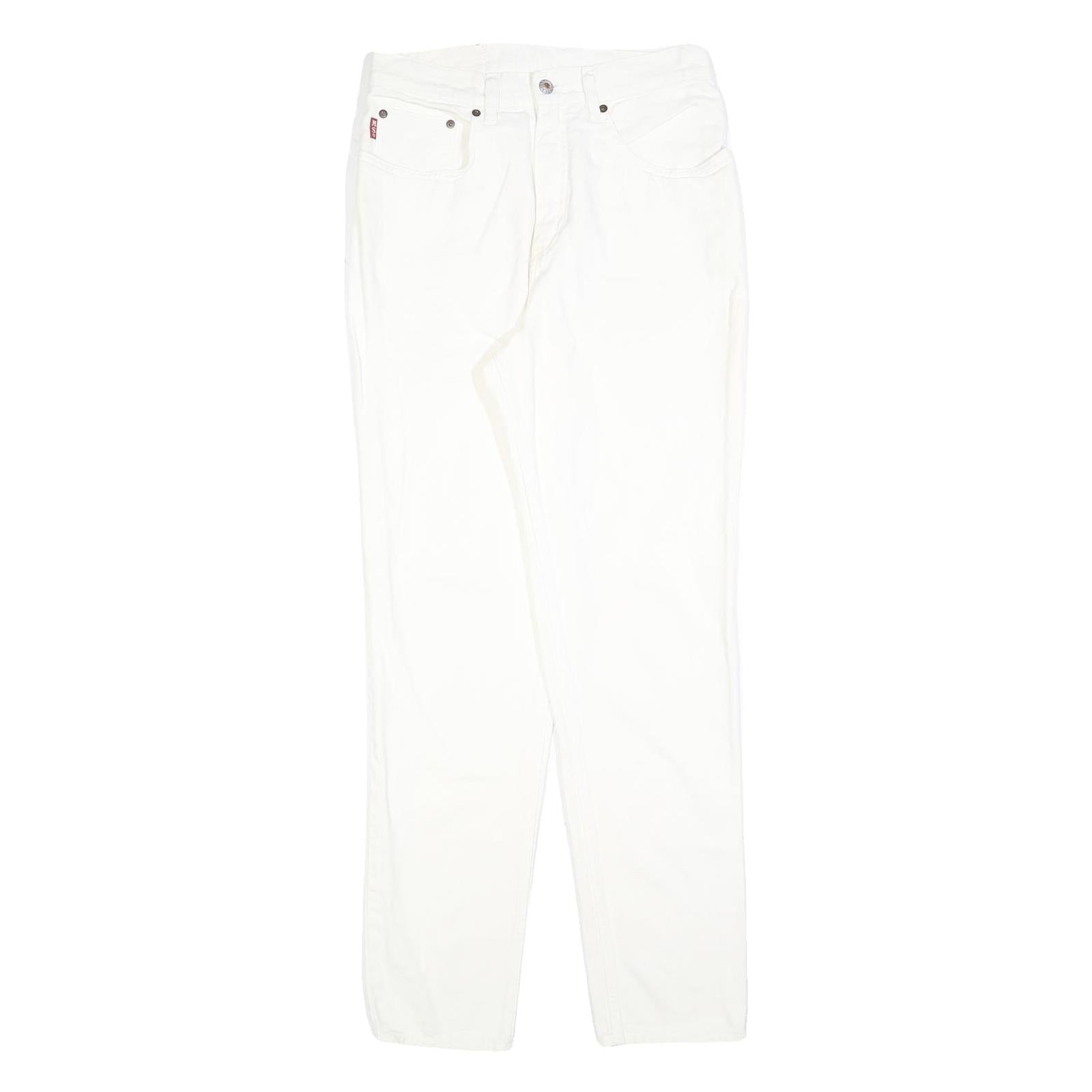 MARCEL SCHEINER Womens White Regular Fit Straight Denim Jeans Cotton Blend W28