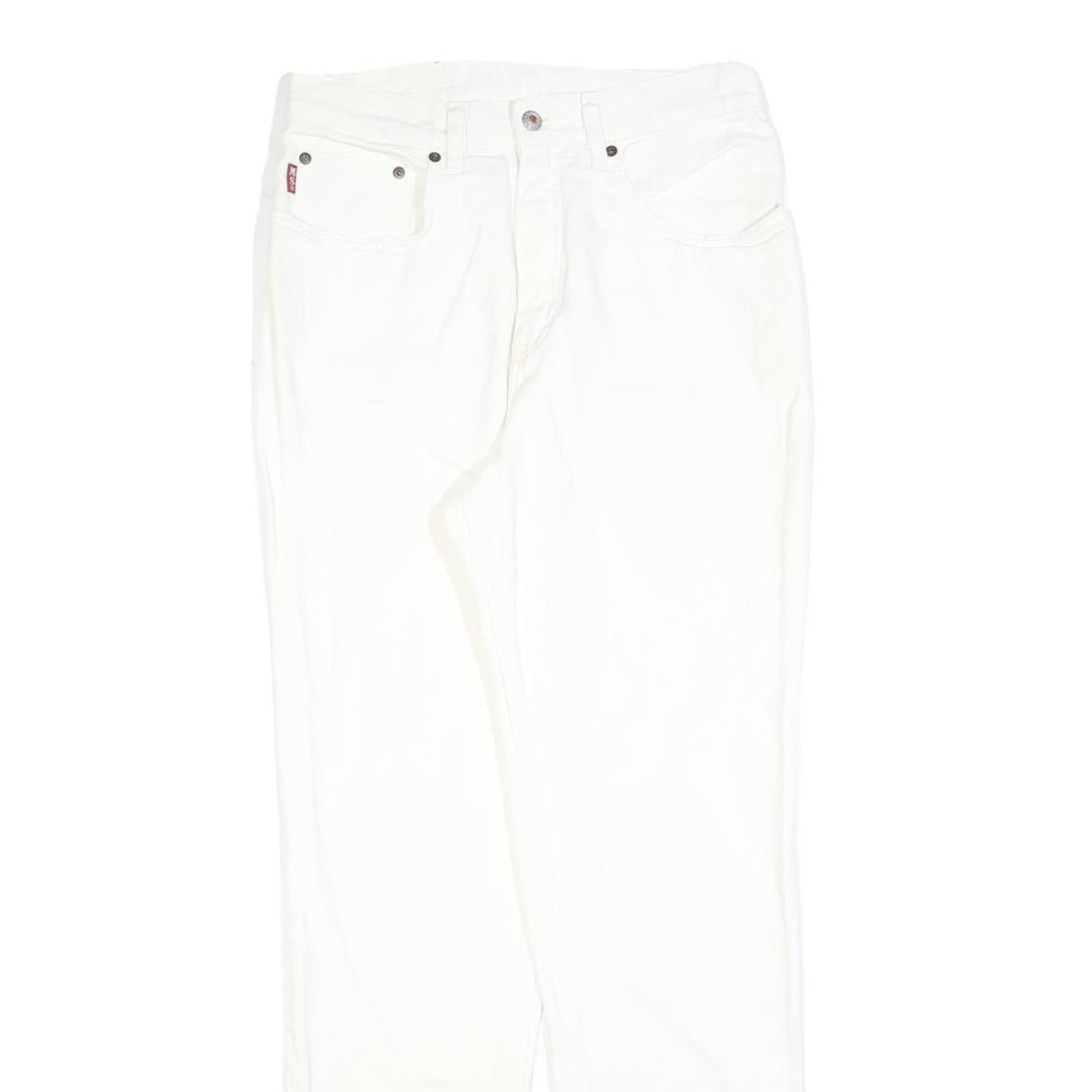 MARCEL SCHEINER Womens White Regular Fit Straight Denim Jeans Cotton Blend W28