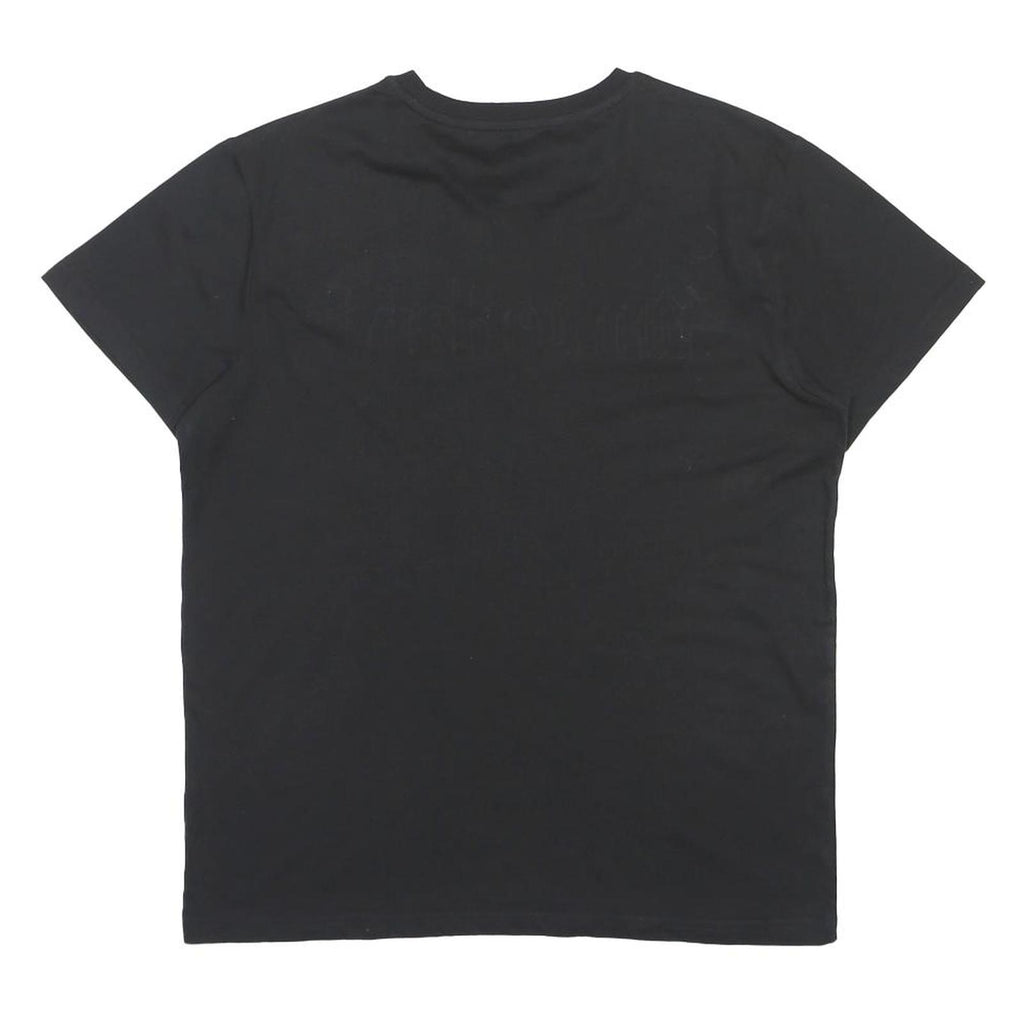 TIMBERLAND Mens Black Embossed Logo T-Shirt M Short Sleeve Crew Neck Cotton