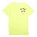 OFF-WHITE Mens Yellow Graphic T-Shirt S Short Sleeve Crew Neck Contracting Print