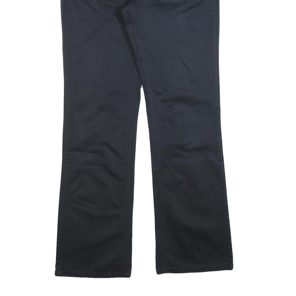 THE BEST Womens Regular Navy Blue Cotton Blend Trousers W30 L34 Zip Closure
