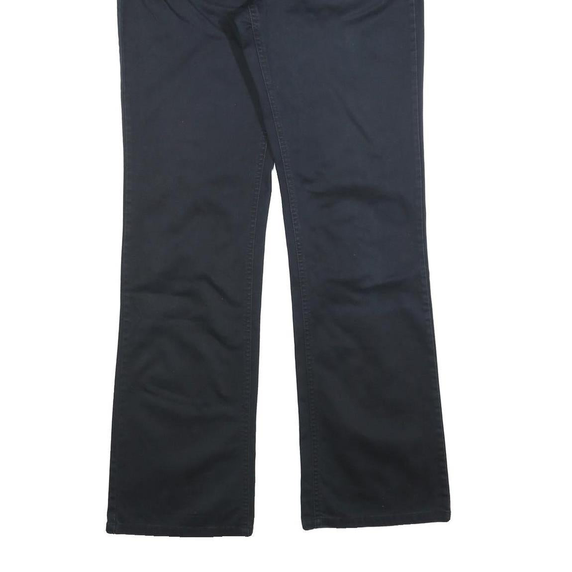 THE BEST Womens Regular Navy Blue Cotton Blend Trousers W30 L34 Zip Closure