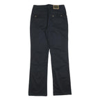 THE BEST Womens Regular Navy Blue Cotton Blend Trousers W30 L34 Zip Closure