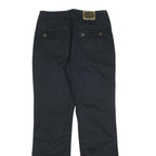 THE BEST Womens Regular Navy Blue Cotton Blend Trousers W30 L34 Zip Closure