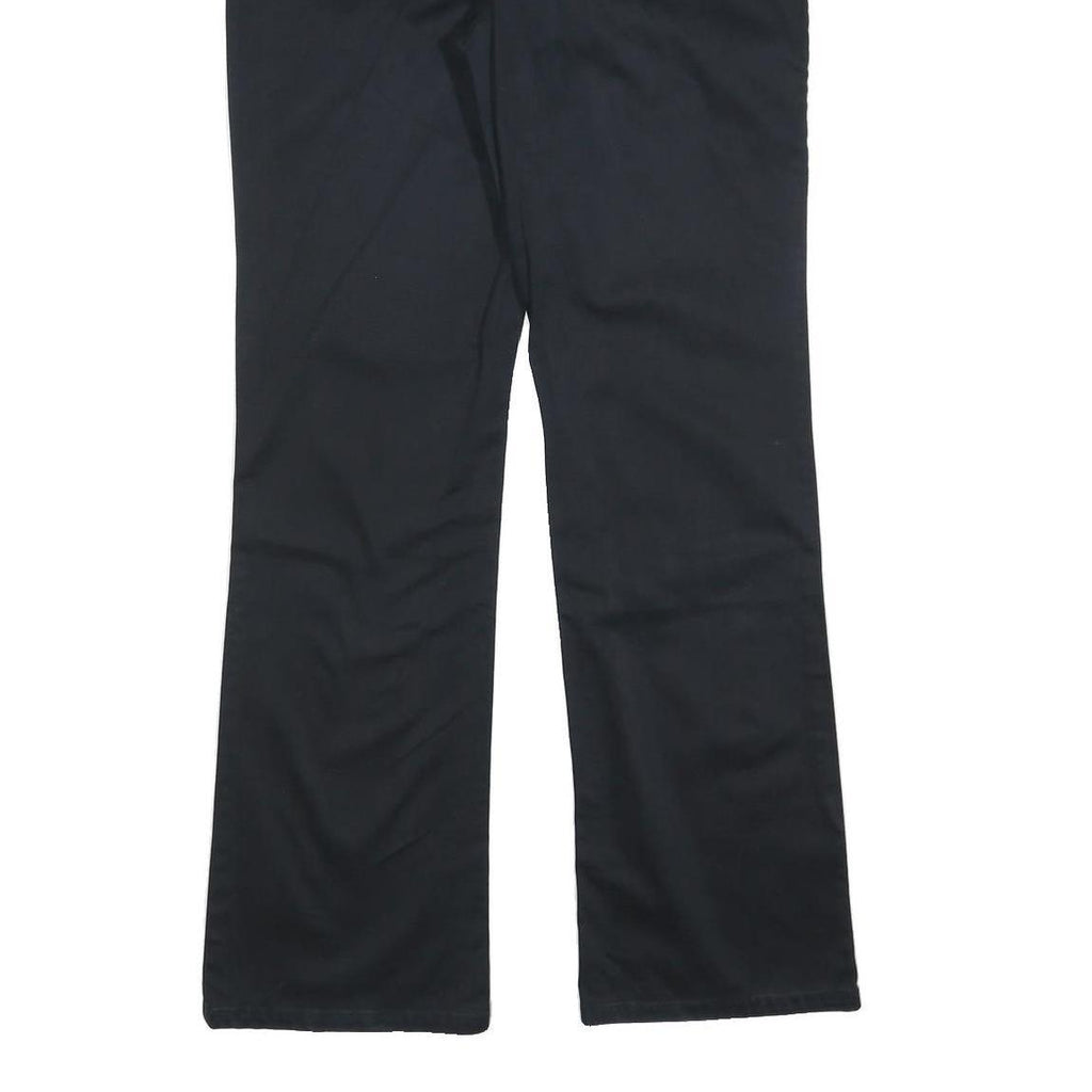 THE BEST Womens Regular Navy Blue Cotton Blend Trousers W30 L34 Zip Closure