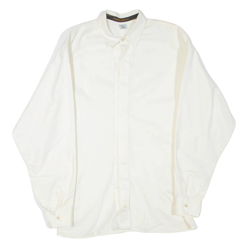 Womens Shirt White Collared Long Sleeve M