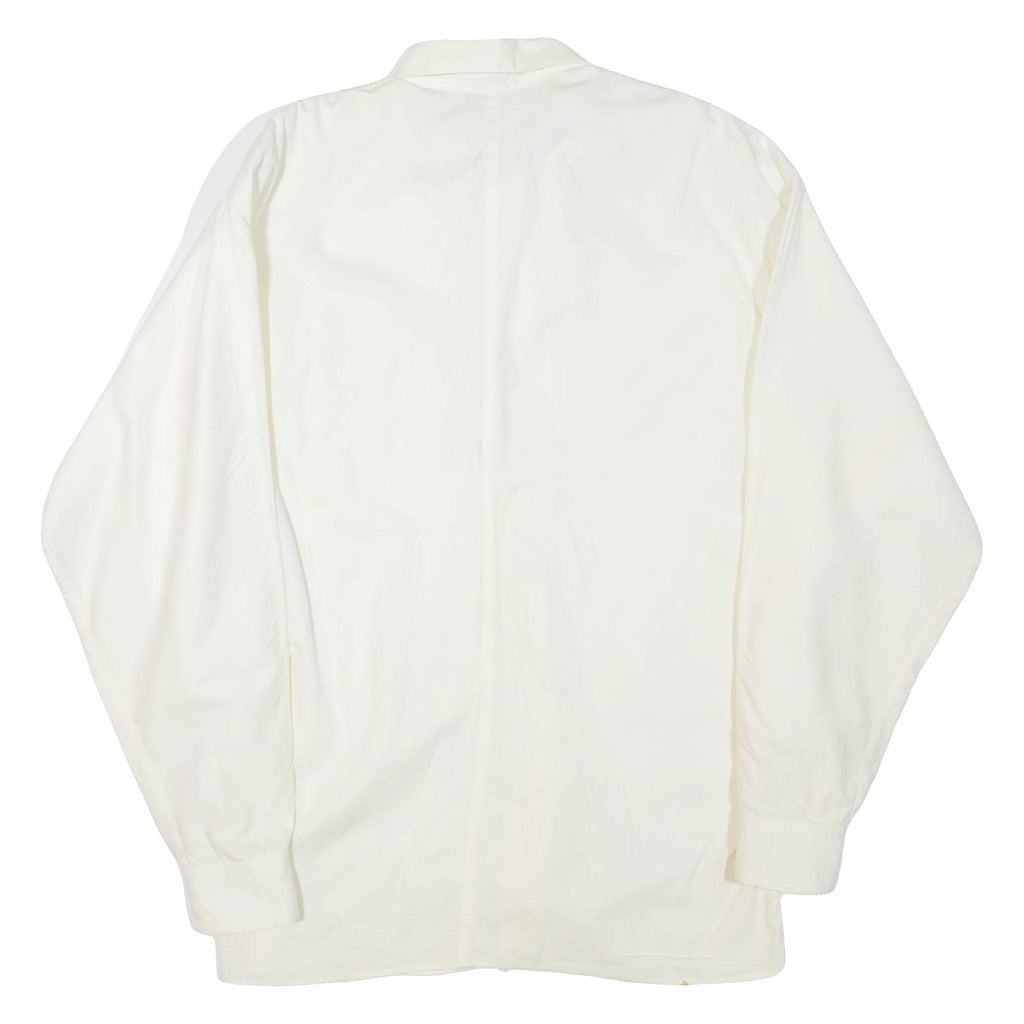 Womens Shirt White Collared Long Sleeve M