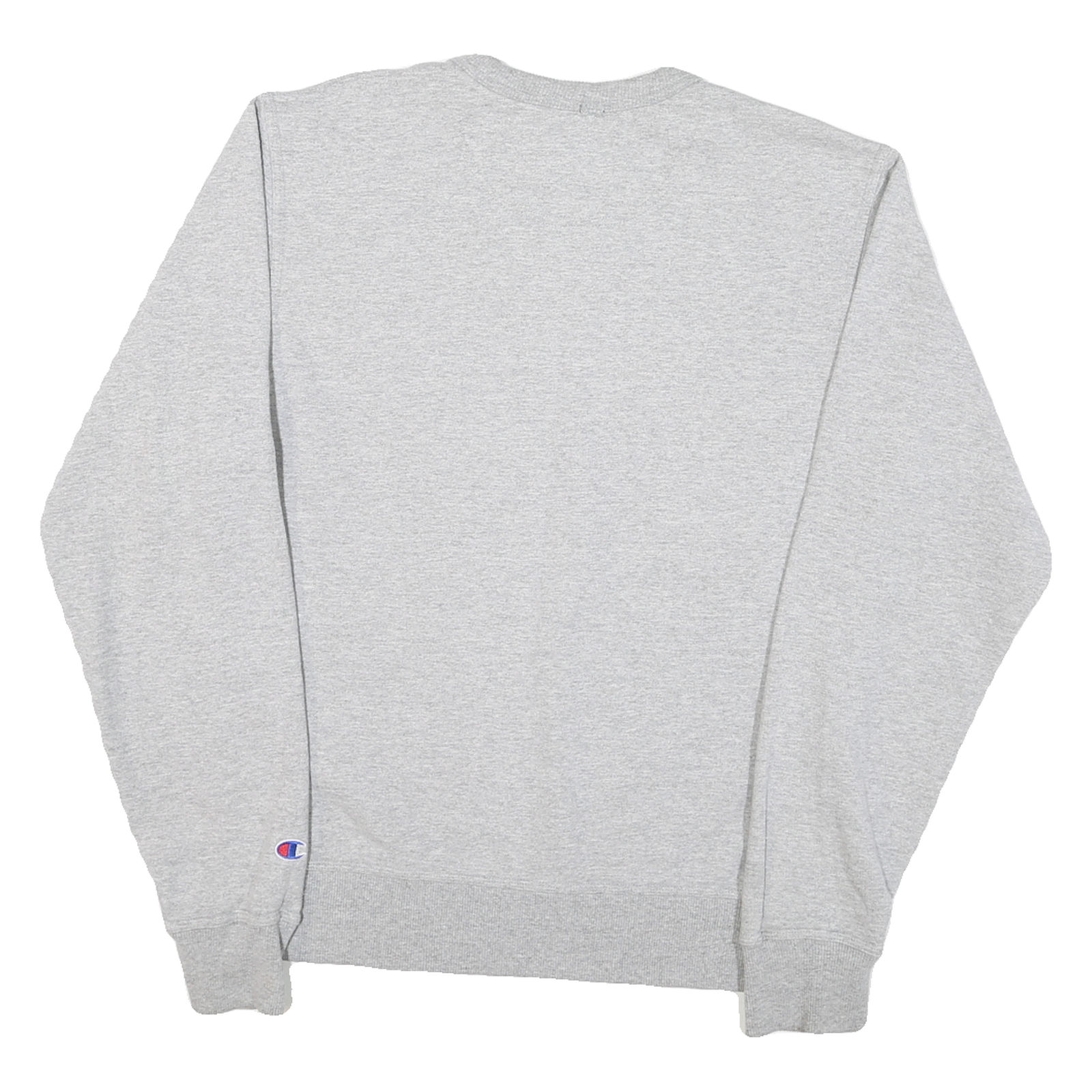 CHAMPION Mens Grey Crew Neck S Cotton Logo Sweatshirt Pullover Casual