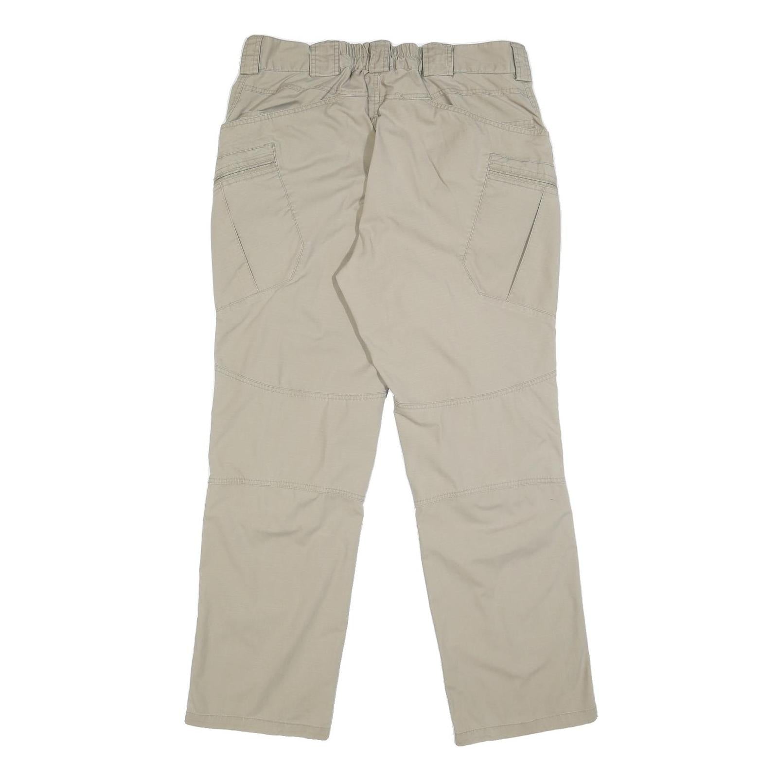 HELIKON-TEX Mens Cotton Blend Beige Regular Straight Trousers W34 L31 Utility