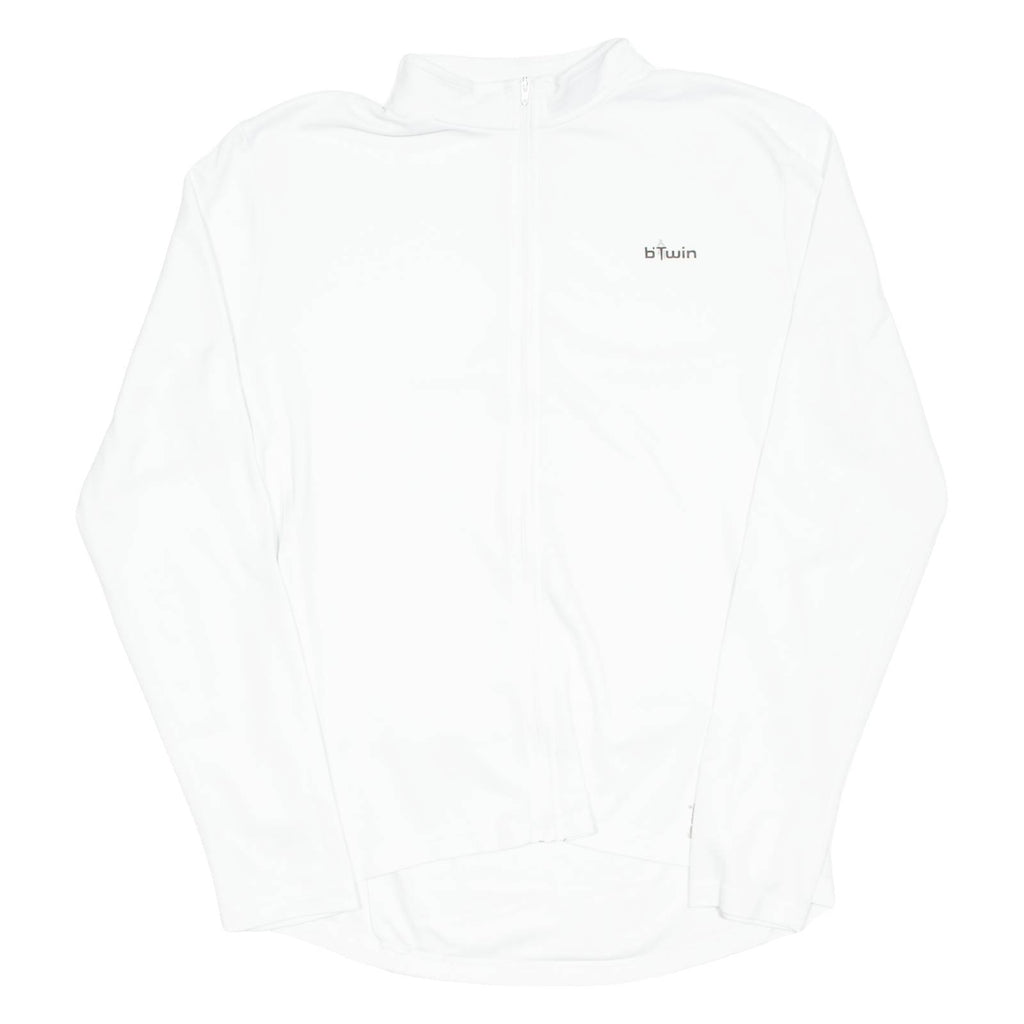 Cycling Womens Jersey White Long Sleeve Full Zip L