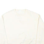 CHAMPION Mens White XL Crew Neck Cotton Blend Sweatshirt Classic Logo