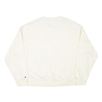 CHAMPION Mens White XL Crew Neck Cotton Blend Sweatshirt Classic Logo