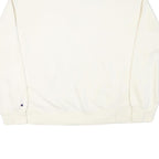 CHAMPION Mens White XL Crew Neck Cotton Blend Sweatshirt Classic Logo
