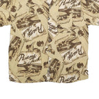 PAVANA JACK Mens Beige Rayon Shirt XL Beach Print Button Front Relaxed Fit
