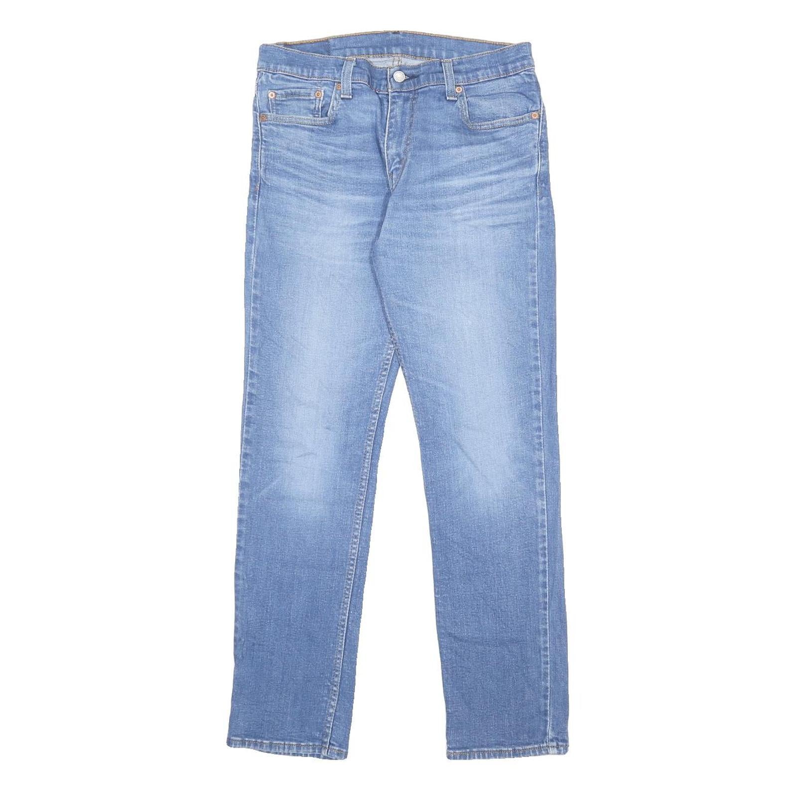 LEVI'S 511 Slim Mens Jeans Blue Slim Straight Denim Medium W32 L32 Zip Cotton
