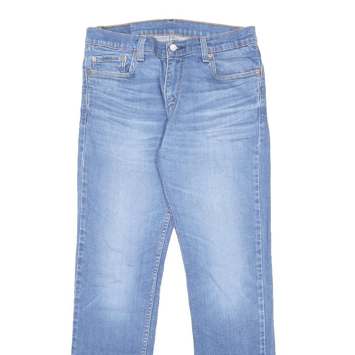 LEVI'S 511 Slim Mens Jeans Blue Slim Straight Denim Medium W32 L32 Zip Cotton