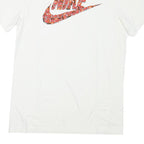 NIKE Mens White Red Graphic Print T-Shirt S Short Sleeve Crew Neck