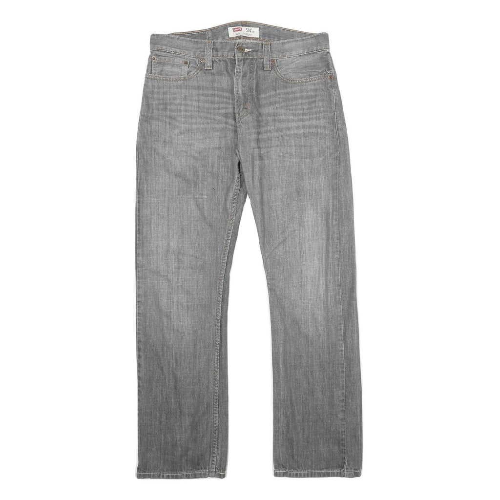 LEVI'S 514 Slim Mens Jeans Grey Slim Straight Denim Medium W32 L32 Classic