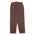 Brown Womens Cotton Blend Regular Fit Trousers W26 L25 Zip Closure Casual Wear