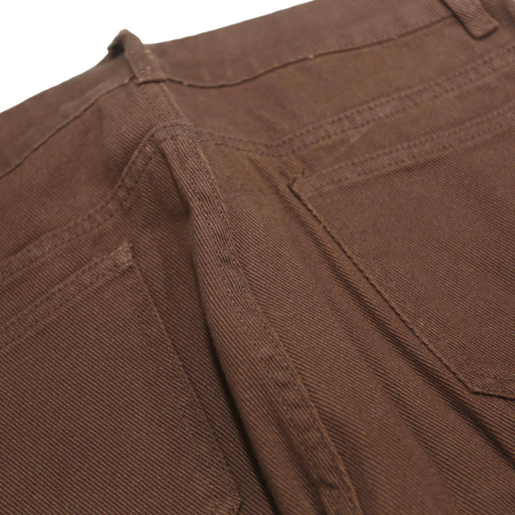 Brown Womens Cotton Blend Regular Fit Trousers W26 L25 Zip Closure Casual Wear