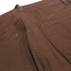 Brown Womens Cotton Blend Regular Fit Trousers W26 L25 Zip Closure Casual Wear