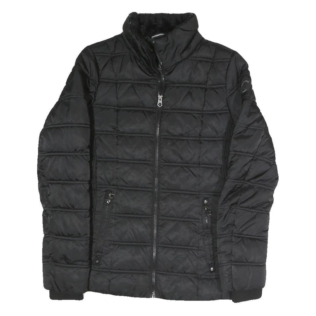 NAUTICA Womens Black Polyester Blend Quilted Jacket XS Zip Puffer Warm
