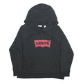 LEVI'S Womens Black Hoodie XL Cotton Blend Pullover Logo Sweatshirt