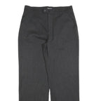 HIS JEANS Mens Cotton Blend Black Regular Straight Trousers W31 L31 Classic Zip