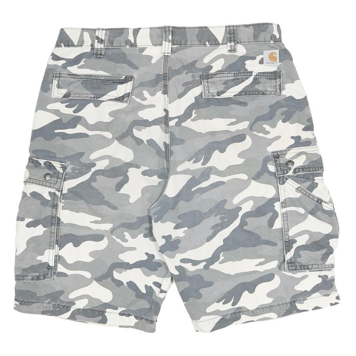 CARHARTT Mens Grey Camouflage Cargo Cotton Shorts L W36 Relaxed Fit