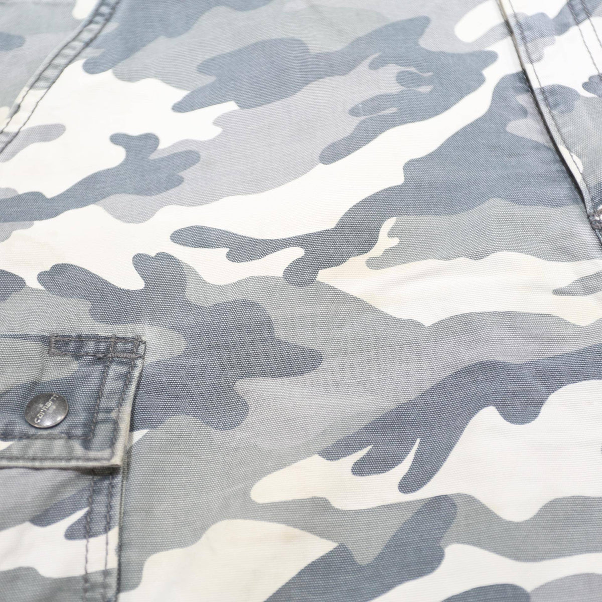 CARHARTT Mens Grey Camouflage Cargo Cotton Shorts L W36 Relaxed Fit