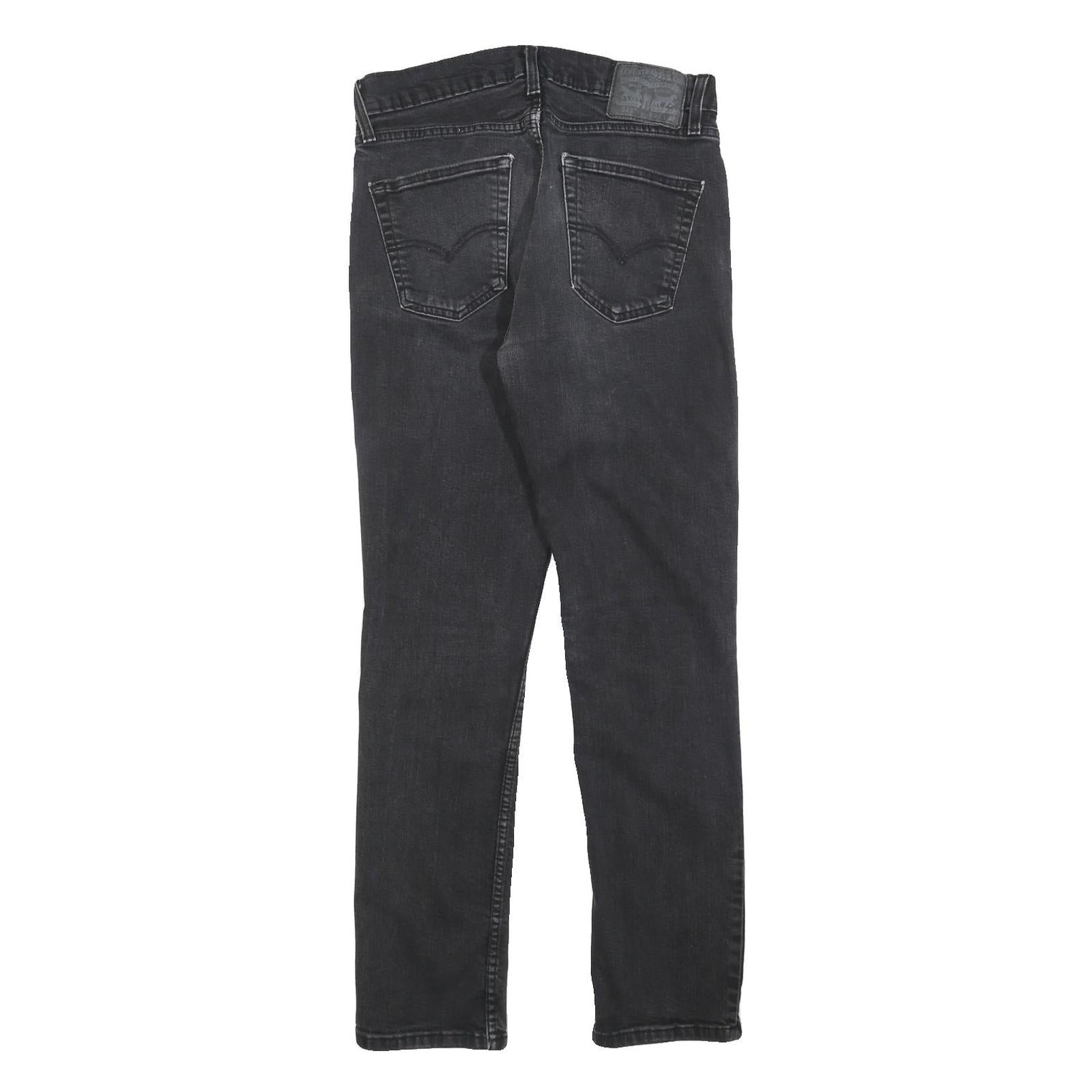 LEVI'S 511 Slim Mens Jeans Black Slim Skinny Denim Medium W32 L32