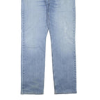 CARHARTT Mens Jeans Blue Regular Straight Denim Light W38 L34 Zip Cotton Blend