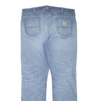 CARHARTT Mens Jeans Blue Regular Straight Denim Light W38 L34 Zip Cotton Blend