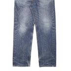 LEVI'S 505 Mens Jeans Blue Regular Straight Denim Medium W35 L30 Classic Zip