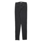LEVI'S 721 Womens Jeans Black Slim Skinny Denim Medium W26 L30 Stretch Zip