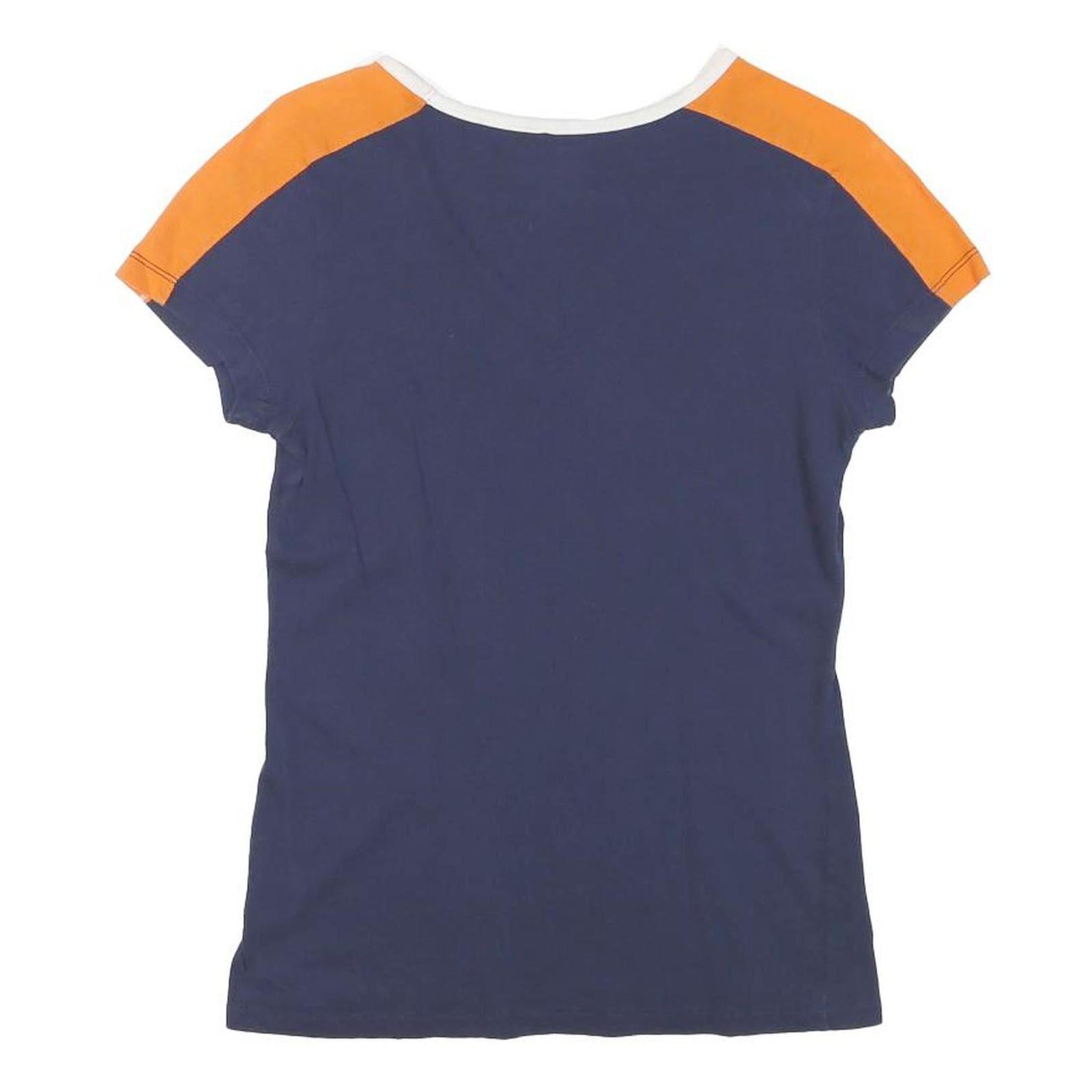 NFL Womens Blue & Orange Denver Broncos V-Neck Short Sleeve S T-Shirt Cotton